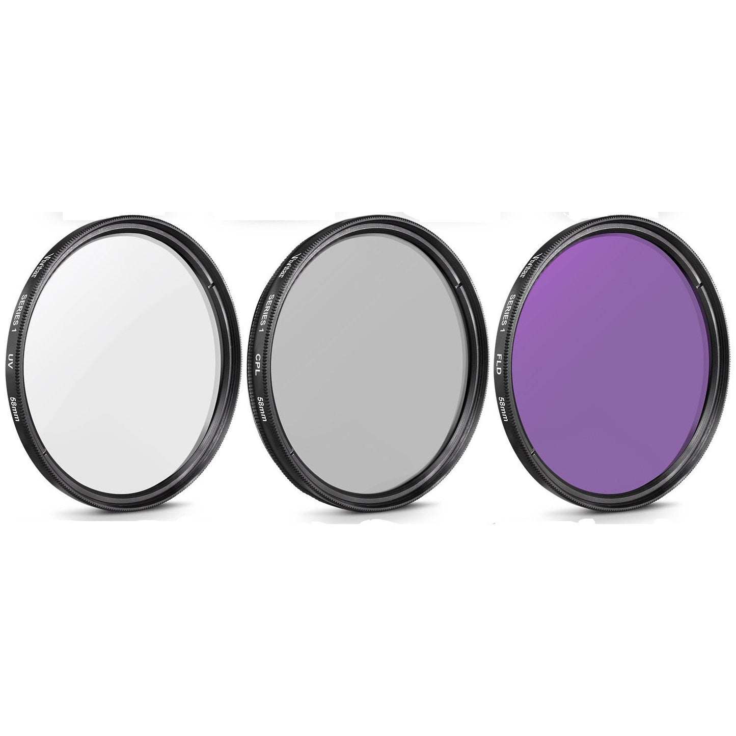 55mm 7PC Filter Set for Sony Alpha a7 Series Camera with 28-70mm Lens, a6600 With 18-135mm Lens - Includes 3 PC Filter Kit (UV-CPL-FLD) and 4PC Close