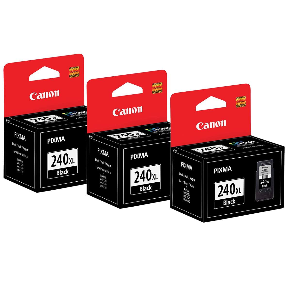 Canon 3 Pack PG-240XL Black Ink Cartridge - 11 ml