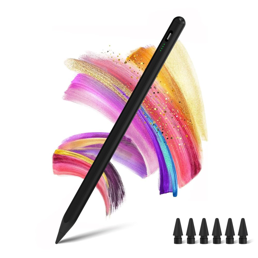 Stylus Pen for iPad (2018-2025), iPad 10th/11th/Air/Mini/A16 | No Bluetooth Needed, Fast Charging, Palm Rejection, Battery Indicator | Affordable