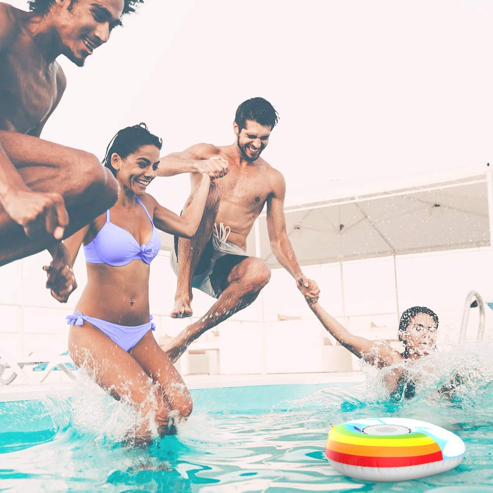 Premier Accessory Group Replay Audio Floating Bluetooth Speaker, Rainbow