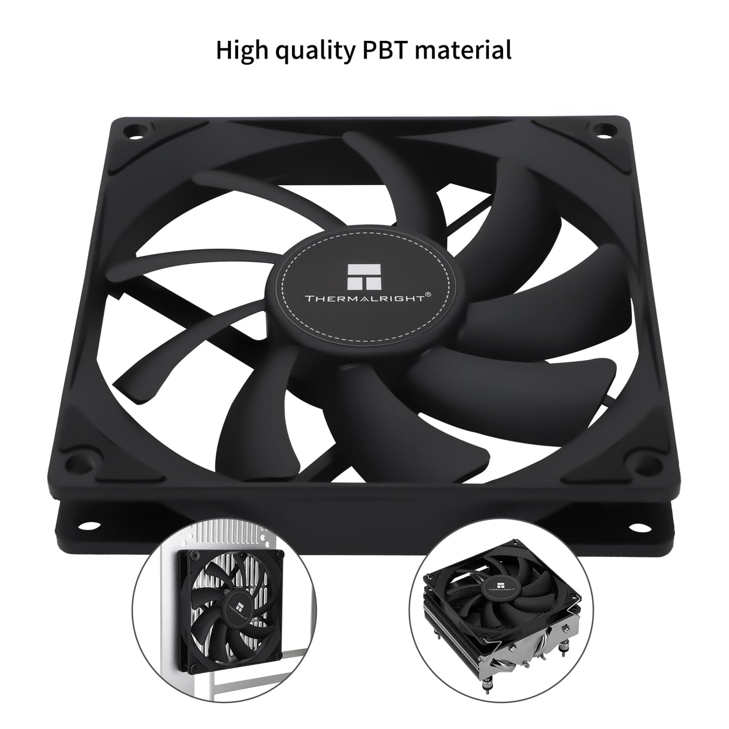 Thermalrlght TL-9015B CPU Cooler Fan 92mm PC PWM Cooling Fan, Silent PC Cooling Case Fan, 15mm Slim Desktop PC Black Fan, Up to 2700RPM Speed