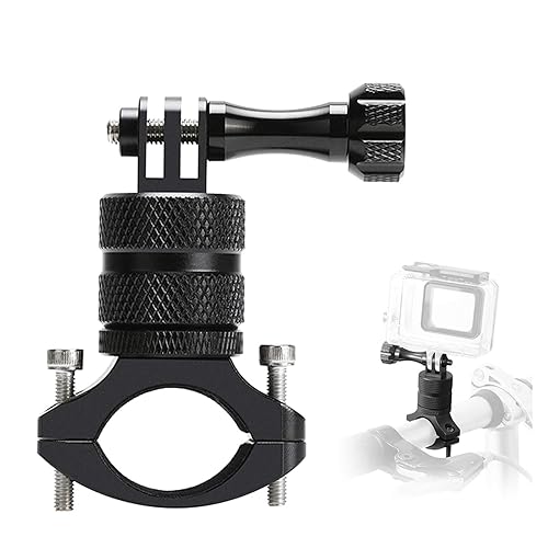 ParaPace Mountain Bike Mount for GoPro Hero 13/12/11/10/9/8/7/6/5/4/3+, 360 Degree Rotation Aluminium Bike Handlebar Holder Bicycle Rack Adjuster