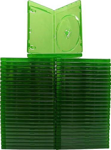 (50) 12mm Replacement Video Game Cases - Translucent Green - Compatible with Xbox One - #VGBR12XONE