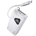 RORRY Laptop Power Bank, 25000mAh 65W Portable Laptop Charger Battery Bank PD Fast Charger Built in Retractable Cables, for iPhone 17/16/15 Series