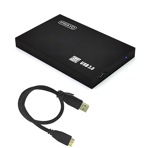 HWAYO 2.5'' 1TB Ultra Slim Portable External Hard Drive USB3.0 HDD Storage for PC/Desktop/Laptop/MacBook/Chromebook/Xbox One (Black)