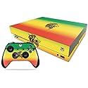 MightySkins Skin Compatible with Microsoft Xbox One X - Rasta Lion | Protective, Durable, and Unique Vinyl Decal wrap Cover | Easy to Apply, Remove