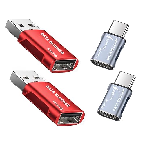 Data Blocker, USB A to A & USB C to C Data Blocker, Protect Against Juice Jacking,100% Guaranteed Prevent Hacker Attac,Support Safe Fast Charging up