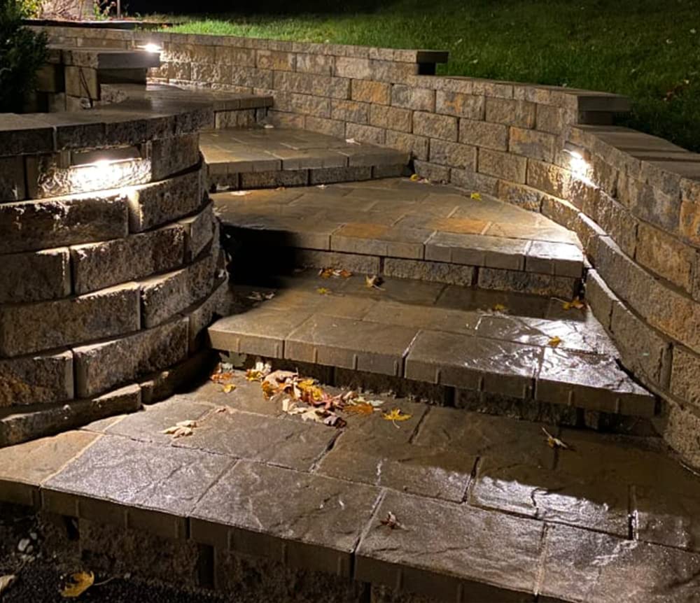 VOLT 12V G2 Rotatable/Pivoting Brass Hardscape Light (Bronze) with 25-Foot Lead Wire for Low Voltage Outdoor Step, Deck, Masonry & Wall Lighting