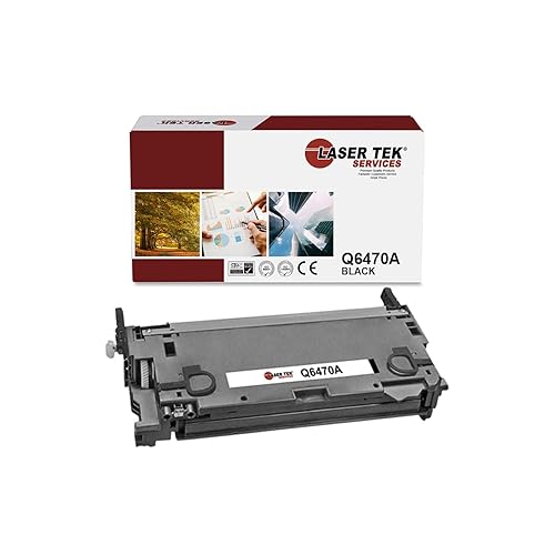Laser Tek Services Compatible Toner Cartridge Replacement for HP 501A Q6470A Works with HP Color LaserJet 3600 3600fn 3600n Printers (Black, 1 Pack)