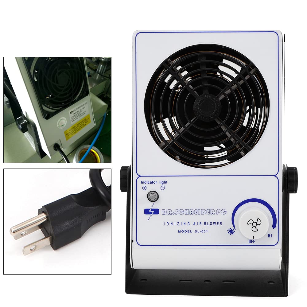 Ionizing Fan Air Blower ESD Supplies 110V Mini Ion Static Eliminator Fan for Factory Industrial Scientific