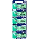 Murata 377 SR626SW Battery 1.55V Silver Oxide Watch Button Cell (15 Batteries)