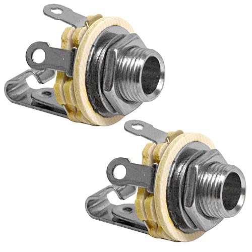 Seismic Audio - SAPT224-2Pack - Pair of 1/4" Mono Female Chassis Mount Connectors - 2 Conductor