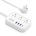 European Travel Plug Adapter - US to Europe Plug Adapter with 3 AC Outlets and 4 USB(1 PD20W) Type E/F - International Travel Adapter for USA…