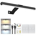 Starxing Picture Light with Remote, Wireless Battery Painting Light with 3 Lighting Colors, 4400mAh Rechargeable Art Light Display Lamp, Dimmable