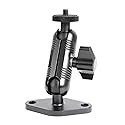 xik Metal 1/4"-20 Mount with Drill Plate Base for Monitors, Action Camera?CCTV Cameras, Camcorders, 360° Rotation Adjustable Camera Mount
