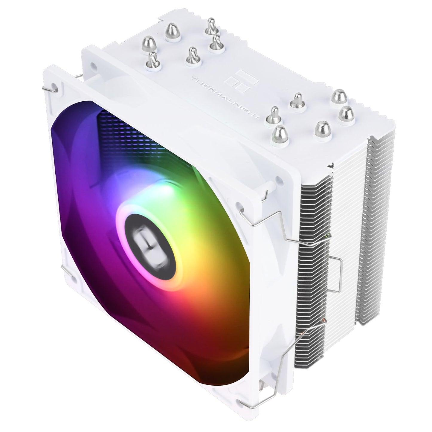 Thermalright Burst Assassin 120 SE ARGB White CPU Cooler, 6 Heat Pipes Heatsink, 12cm PWM Fan CPU Air Cooler, AGHP Technology, for Intel