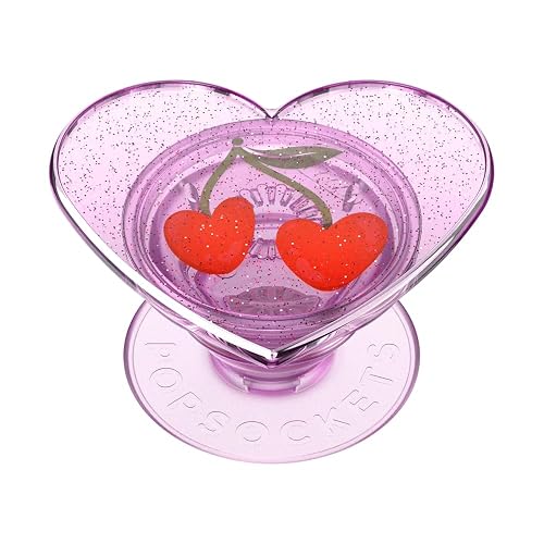 PopSockets Adhesive Phone Grip, Holder, Phone Stand, Heart - Sugar Plum