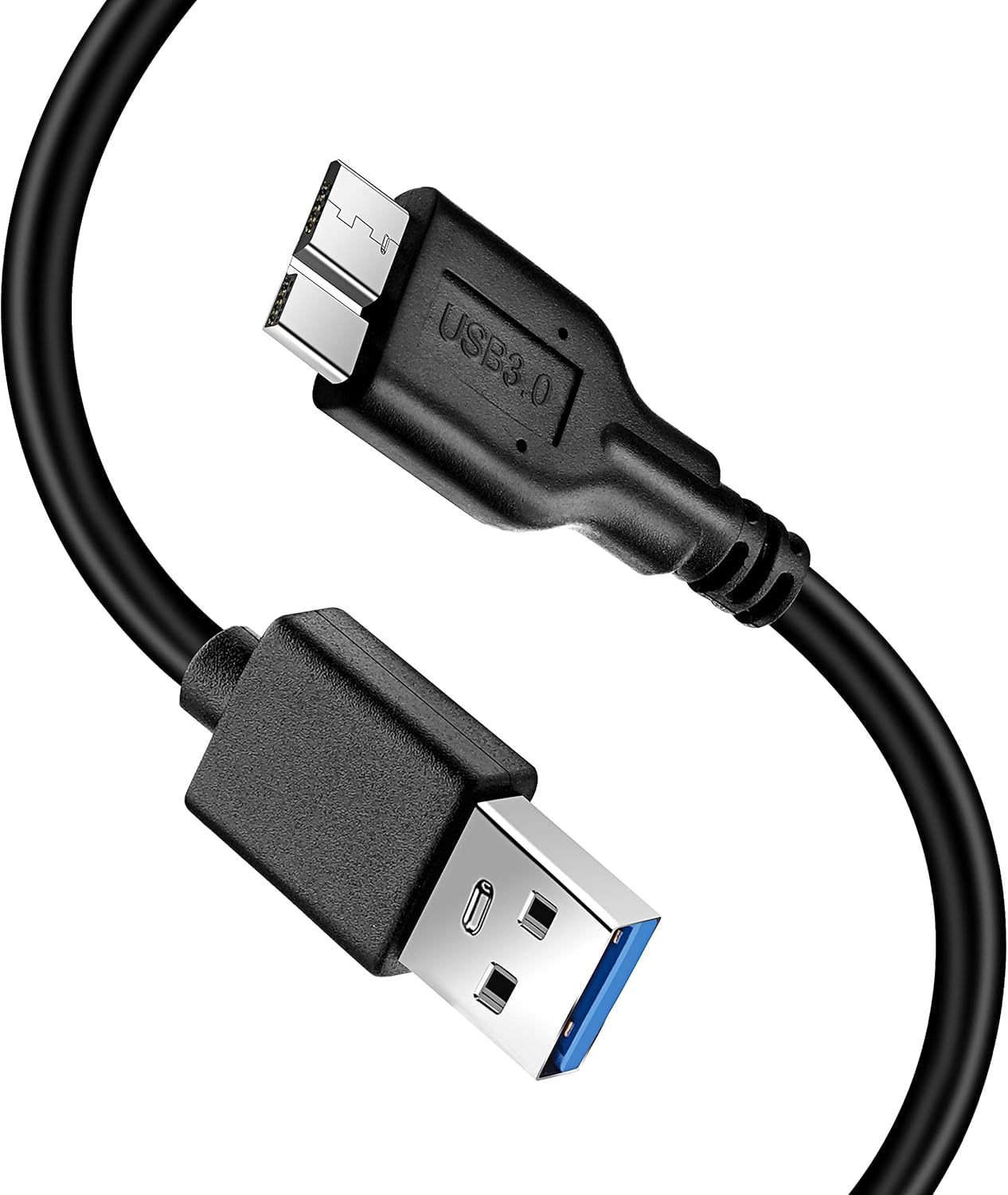 Techigher Micro USB 3.0 Cable 1 ft, USB 3.0 Type A Male to Micro B, for External Hard Drives (1)