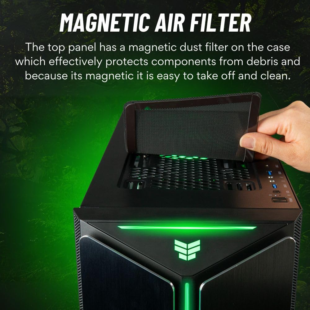 Computer Upgrade King Mantis V2 ATX Gaming Case: Superior Cooling with 6 Pre-Installed ARGB PWM Fans (600-2000rpm), Vented Aluminum Front Panel, 403mm