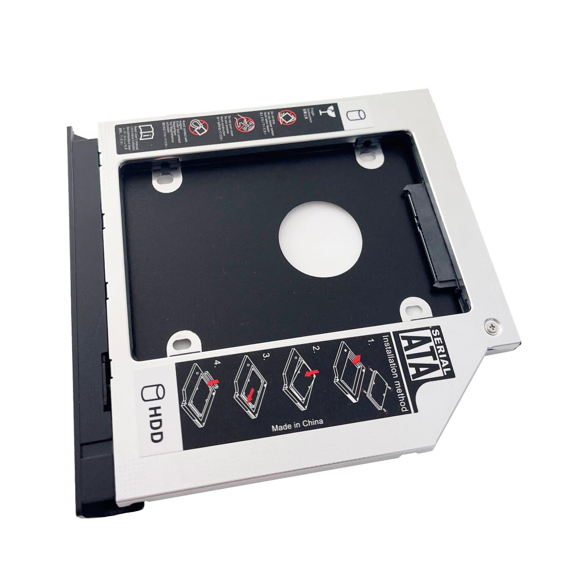 2nd HDD SSD Hard Drive Optical Frame Caddy Tray for Lenovo Thinkpad L560 L570 only with Bezel Front Panel Faceplate Metal Bracket Holder