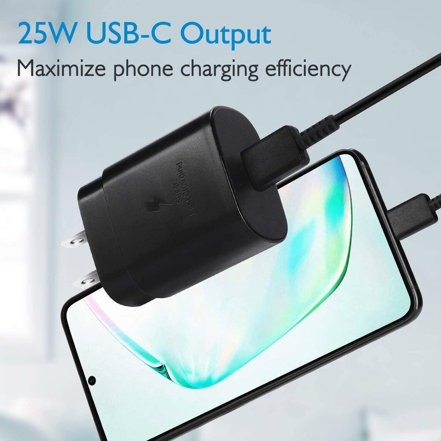 Adaptive Fast Charger for Galaxy S8, S8+, S9, S9+, S10+, Note 8, Note 9 USB-C 3.1 Type-C Cable Kit Fast Charging USB Wall Charger AC Home Power