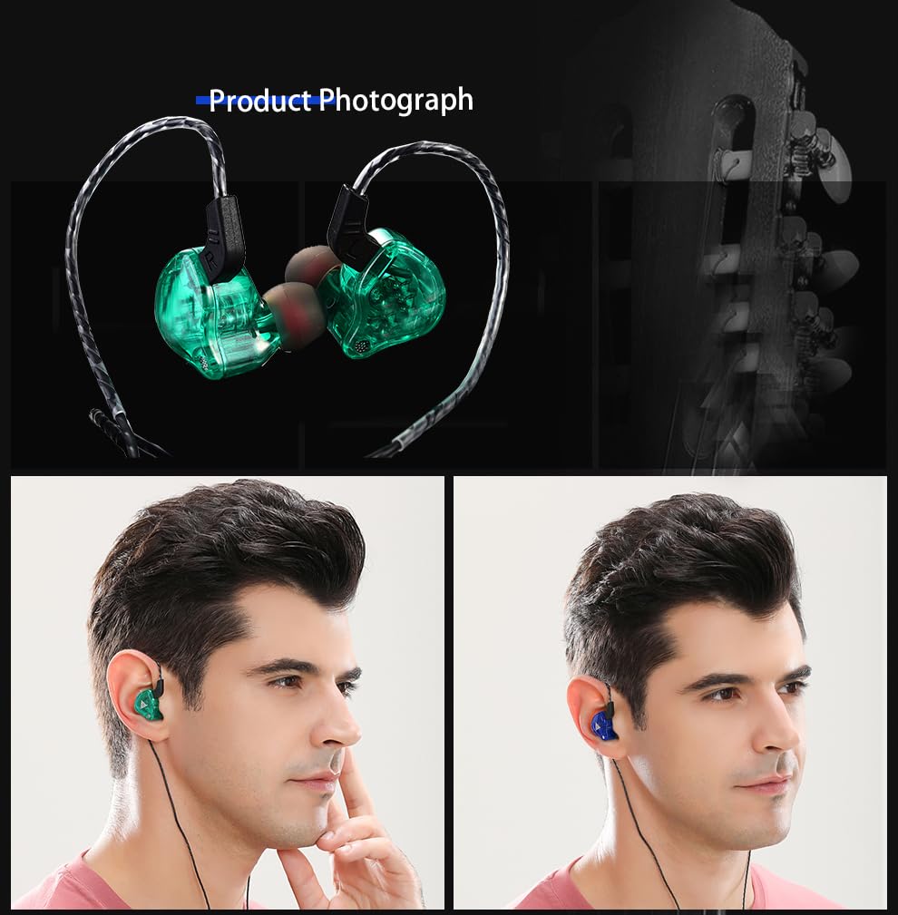 DUCK DANCE in Ear Wired Headphones, IEM Earbuds with Microphone No Wireless Technology Hi Fi Heavy Bass 3.5mm Jack (Modern, Transparent Black)