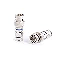 THE CIMPLE CO - BNC Compression Connector for RG59 Coaxial Cable - Male RG59 BNC Connectors for Security Cameras, CCTV, SDI, HD-SDI - Coax Cable Ends