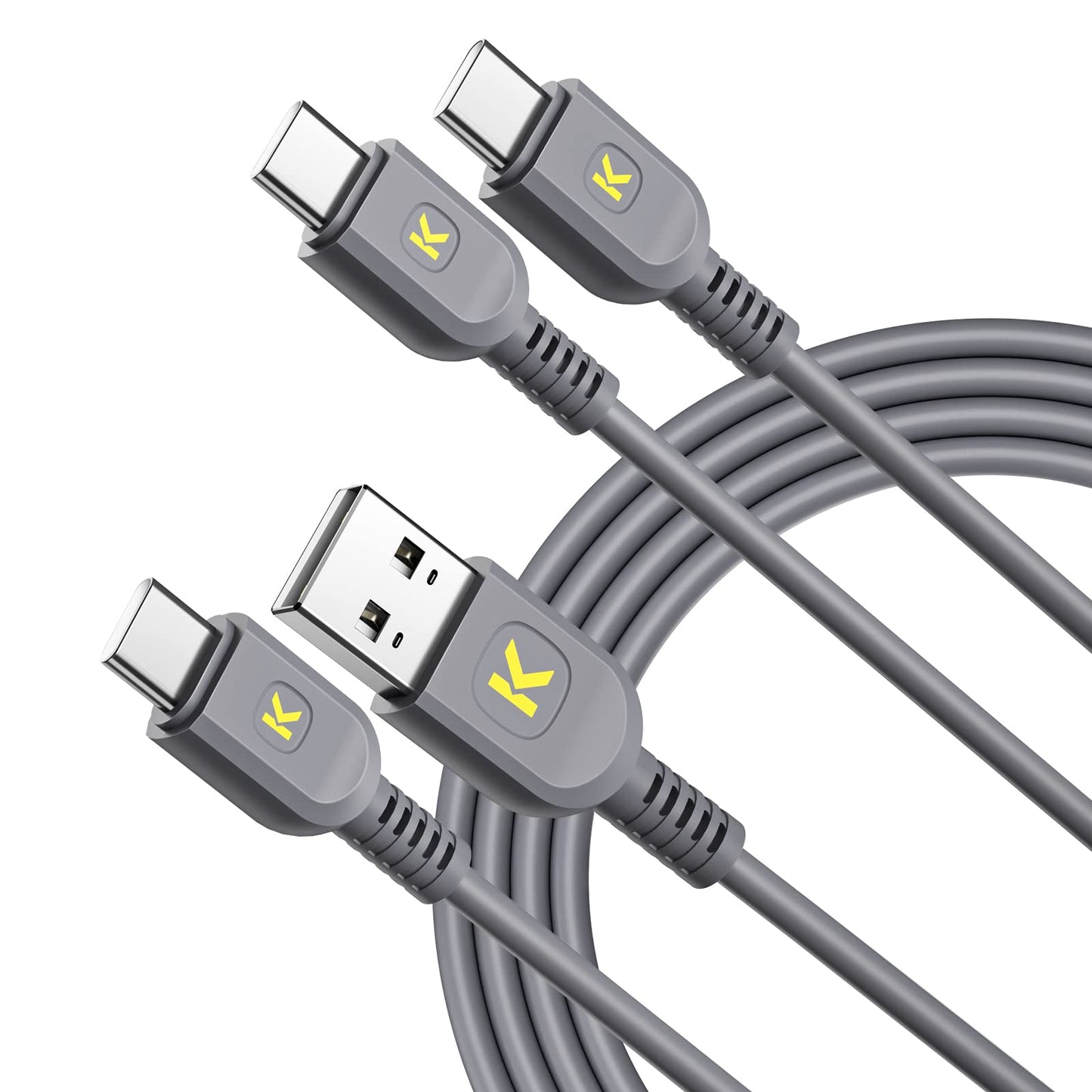 Fanttik USB C to USB C Cable(65W) & USB A to USB C Cable (18W), for iPhone 15/15Pro,MacBook Pro 2020, iPad Pro 2020, iPad Air 4, Samsung Galaxy