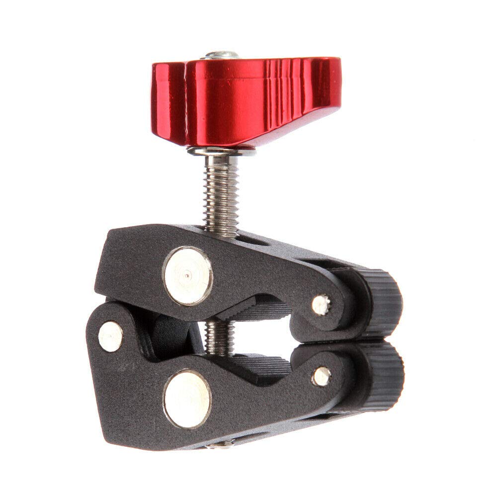 FocusFoto Articulated Magic Arm Crab Claw Super Clamp Clip Holder with 1/4" 3/8" Mount for Studio Flash Light DSLR Camera Tripod Monopod Monitor Video