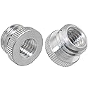LUORNG 2PCS 3/8'' Female to 5/8'' Male Threaded Screw Adapter for Microphone Stand Mount Tripod Laser Level Adapter