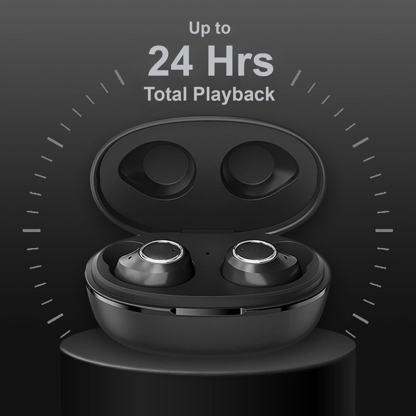 Wireless V5 Bluetooth Earbuds Compatible with Motorola Edge (2021) with Charging case for in Ear Headphones. (V5.0 Black)
