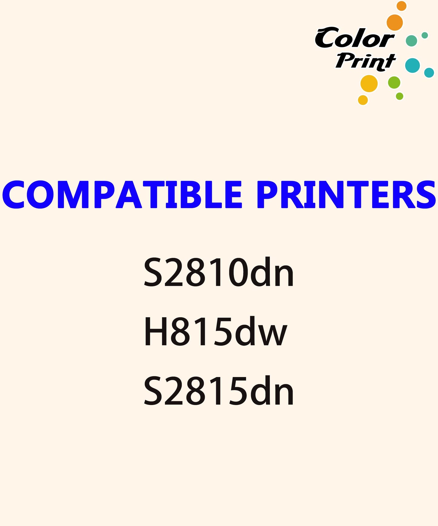 (3-Pack, Black) ColorPrint Compatible S2810DN Toner Cartridge Replacement for Dell S2810X 2810X H815dw 2810DN S2815dn 593-BBMF 47GMH Laser Printer