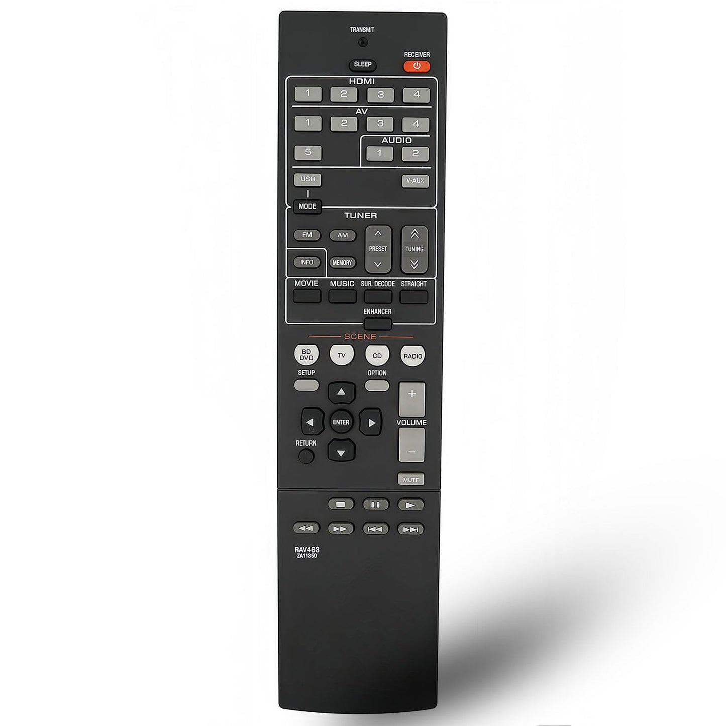 RAV463 Replacement Remote Control Compatible for Yamaha Home Theater AV Receiver ZA11350 RX-V373 HTR-3066 RX-V375