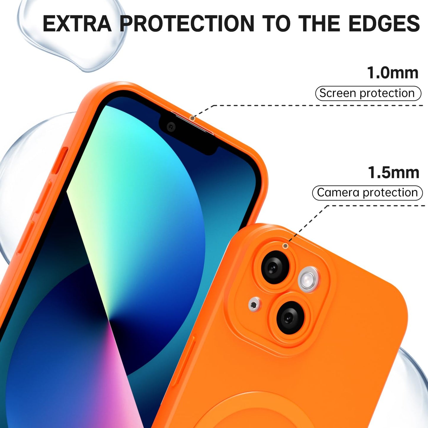 Svanove for iPhone 13 Phone Case Silicone Magnetic, Compatible with Magsafe Case Cute for Women, Girly Bright Color Glossy Jelly Thin Slim Hard Mag