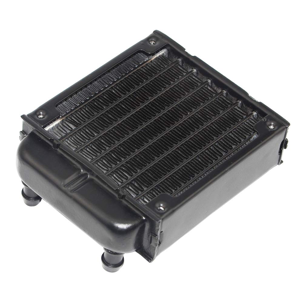 BXQINLENX 10 Pipe Aluminum Heat Exchanger Radiator for PC CPU CO2 Laser Water Cool System Computer 80mm