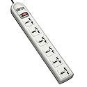 Tripp Lite Surge 6 Universal Outlets/CEE Plug 230V 750 Joules - Surge protector - 10 A - AC 230 V - output connectors: 6 - France, Germany - light