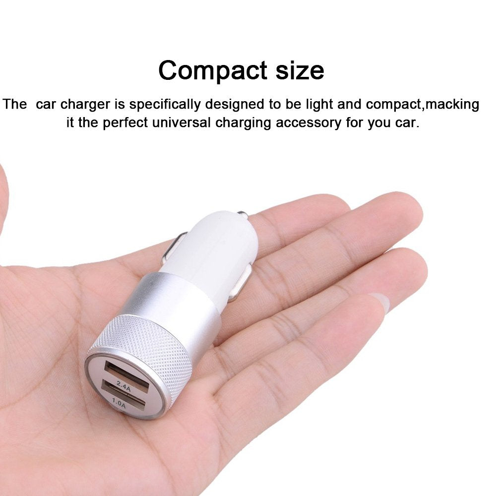 Car Charger,Sicodo 3.4A 2 Pack USB Smart Port Charger Compatible with iPhone 17 16 15 14 13 SE 12 X Pro, Max, Samsung Galaxy S26 S25 S24 S23 S22