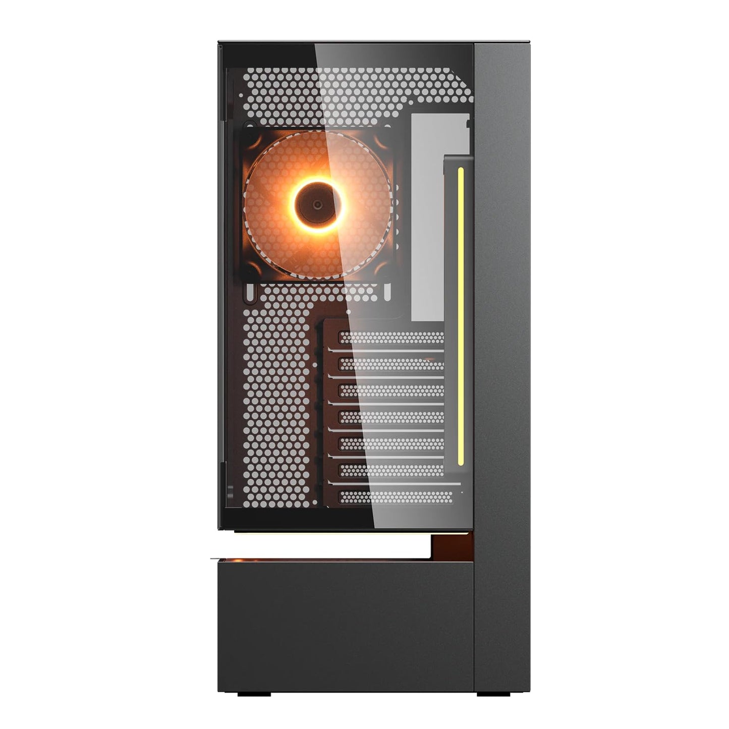 COUGAR CFV235 MidTower ATX, CEB Case,430mm GPU Supported, Pre-Installed ARGB PWM Fans 120mmx4, 270° Airflow Access, Dust Filter, Dual Magnetic