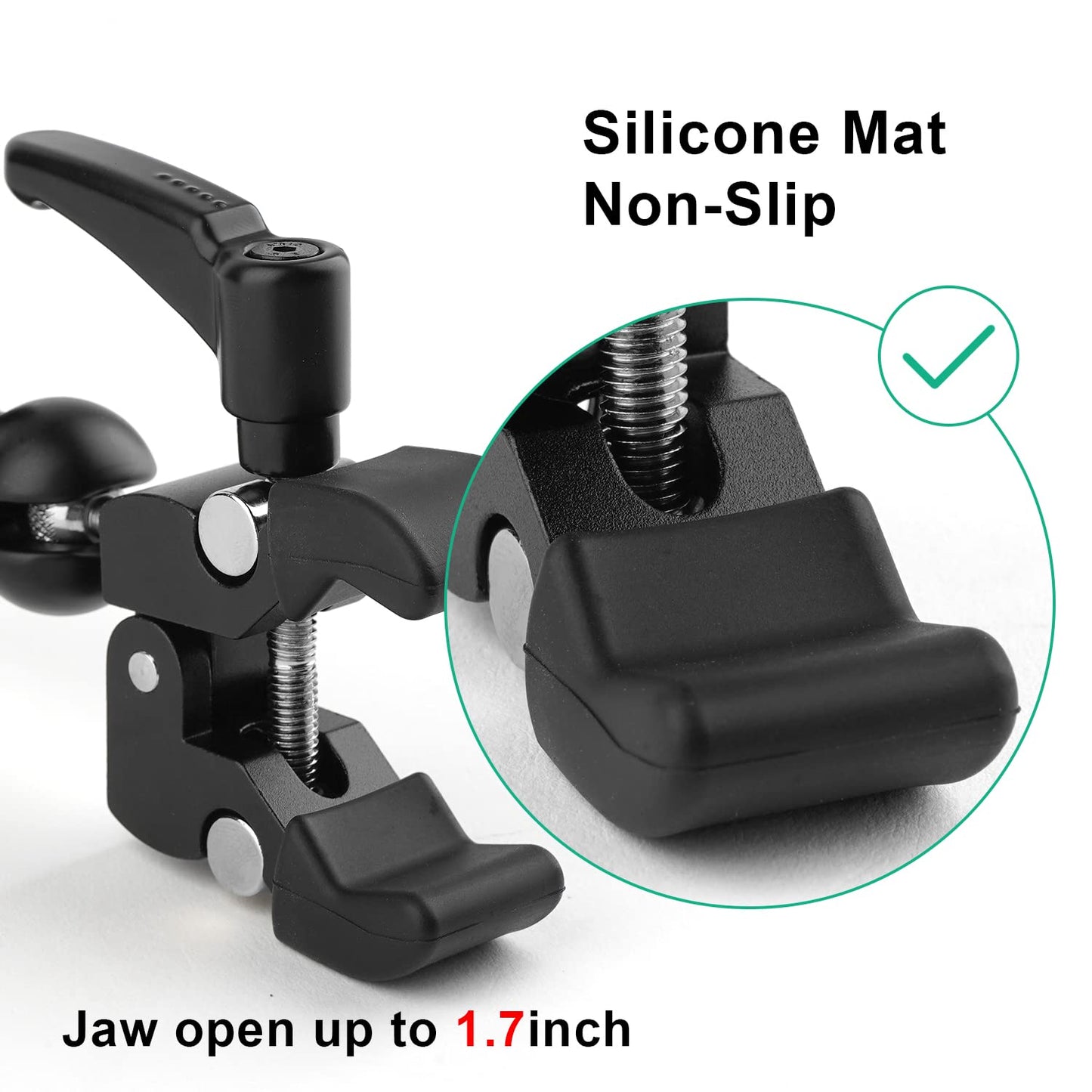 iTODOS Cell Phone Holder Mount Clip for Golf Cart,Wheelchair Walker,Stroller,Spin Bike, Table, Clamp Fits iPhone,Galaxy, Nexus,Most Phones and GPS up