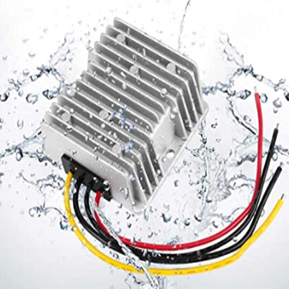 SZZWJ Voltage Converter DC 12V Step-up to 56V 3A 168W Power Supply Module Waterproof light grey ZD168-1256L01 75*75*32mm