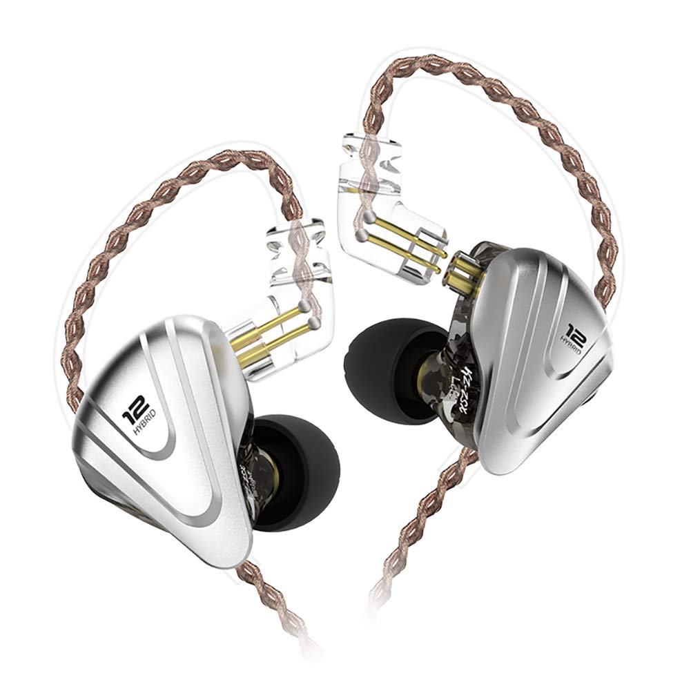 in-Ear Monitors, KZ ZSX 1DD+5BA Hybrid HiFi Stereo Noise Isolating Sport IEM Earphones/Earbuds/Headphones with Detachable Cable, Computer (Without…