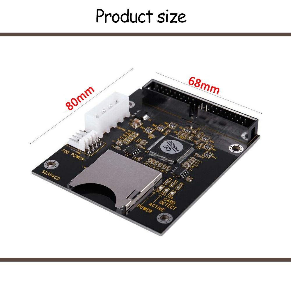 KOOBOOK 1Pcs SD SDHC Card to IDE 3.5" 40Pin Male Adapter Male IDE Hard Disk Drive Adapter