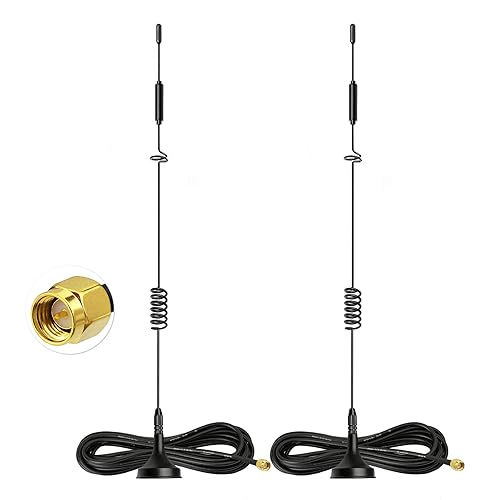 Bingfu 4G LTE Antenna 8dBi Magnetic Base MIMO SMA Male Antenna (2-Pack) Compatible with 4G LTE Wireless CPE Router Cellular Gateway Industrial IoT