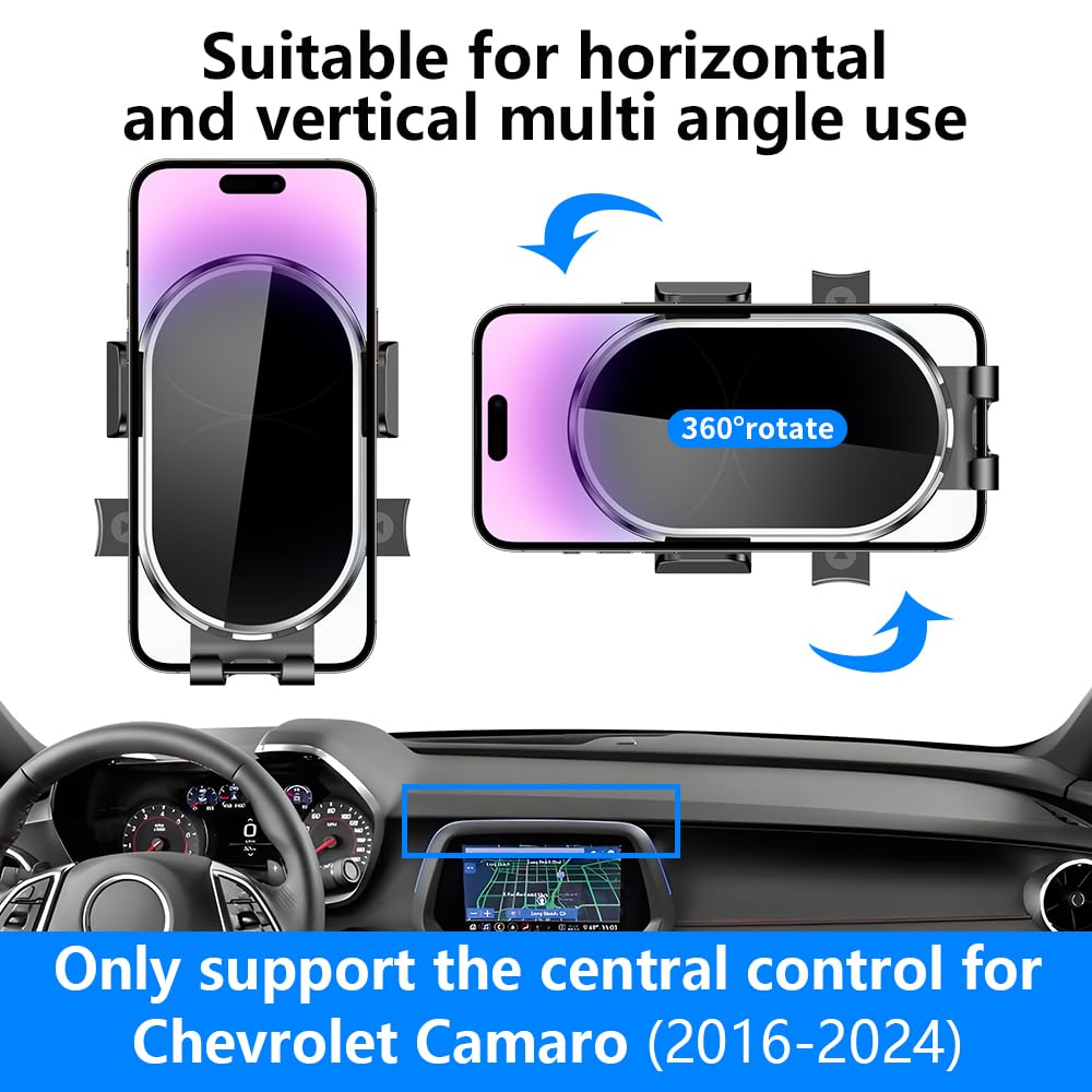 Car Phone Holder For Chevrolet Chevy Camaro 2016 2017 2018 2019 2020 2021 2022 2023 2024 Auto Accessories Navigation Screen Bracket Interior