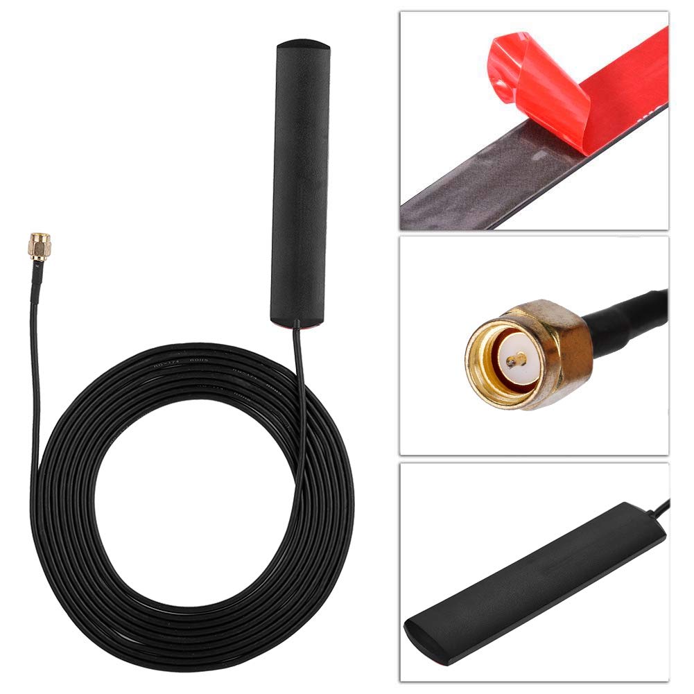 SMA Male Radio Antenna, Bidirectional Wideband Scanner Mobile Radio Antenna Glass Mount Mobile Full Band