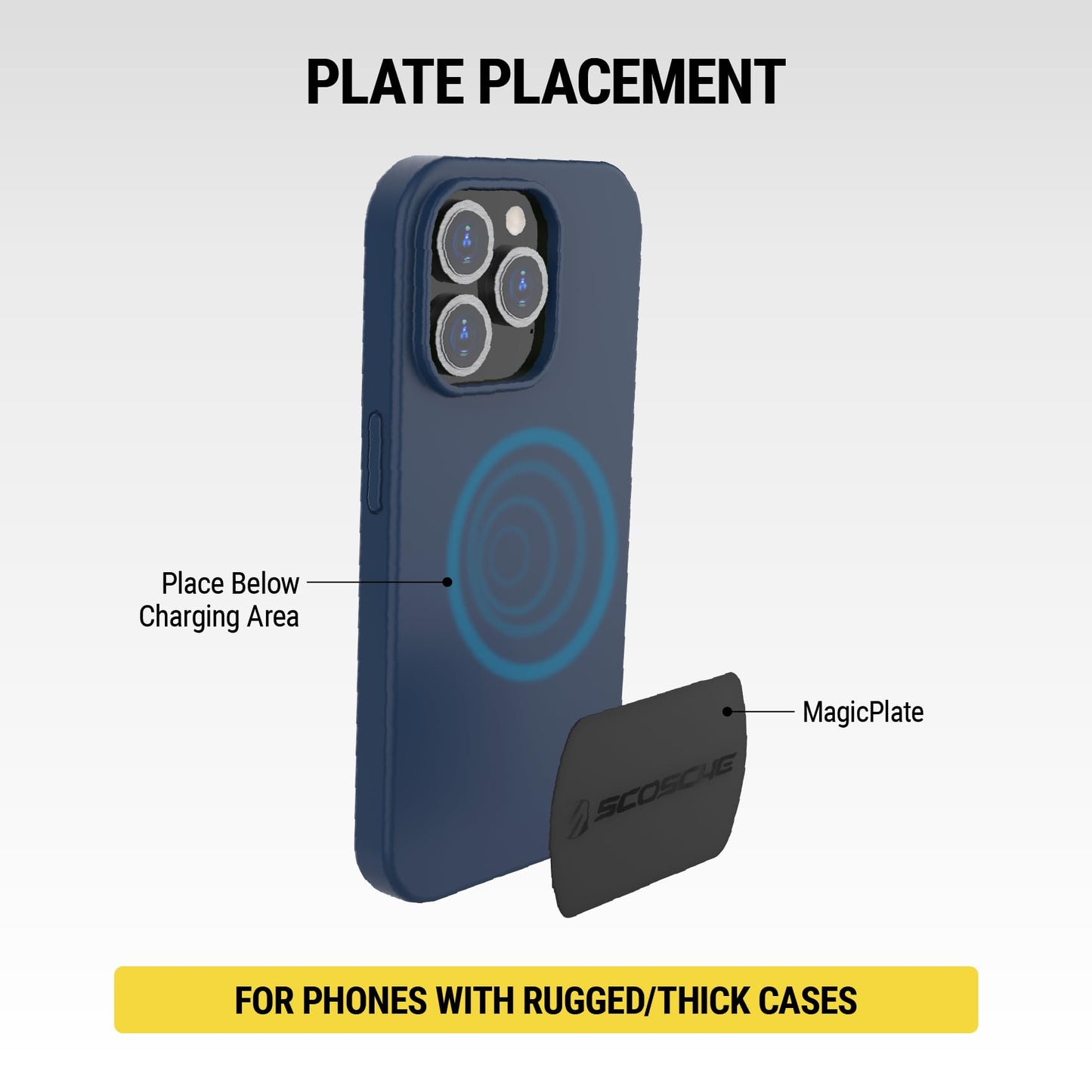 Scosche MAGRKSRI MagicMount Replacement Metal Plate Kit for Phone, Metal Plates for Magnetic Mount Cell Phone Holder for Car, Universal with All