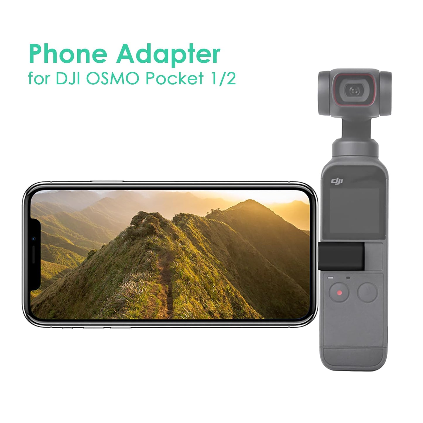 CAPART Phone Adapter for DJI DJI OSMO Pocket 2 and Osmo Pocket, iOS Phone Connector Adapter, Fast Transmitting NO Delay (to Smartphone iOS)