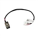 GinTai AC DC in Power Jack with Cable Socket Plug Charging Port Replacement for Toshiba Satellite C55D-A5333 C55D-A5381 (Cable legth 16cm)