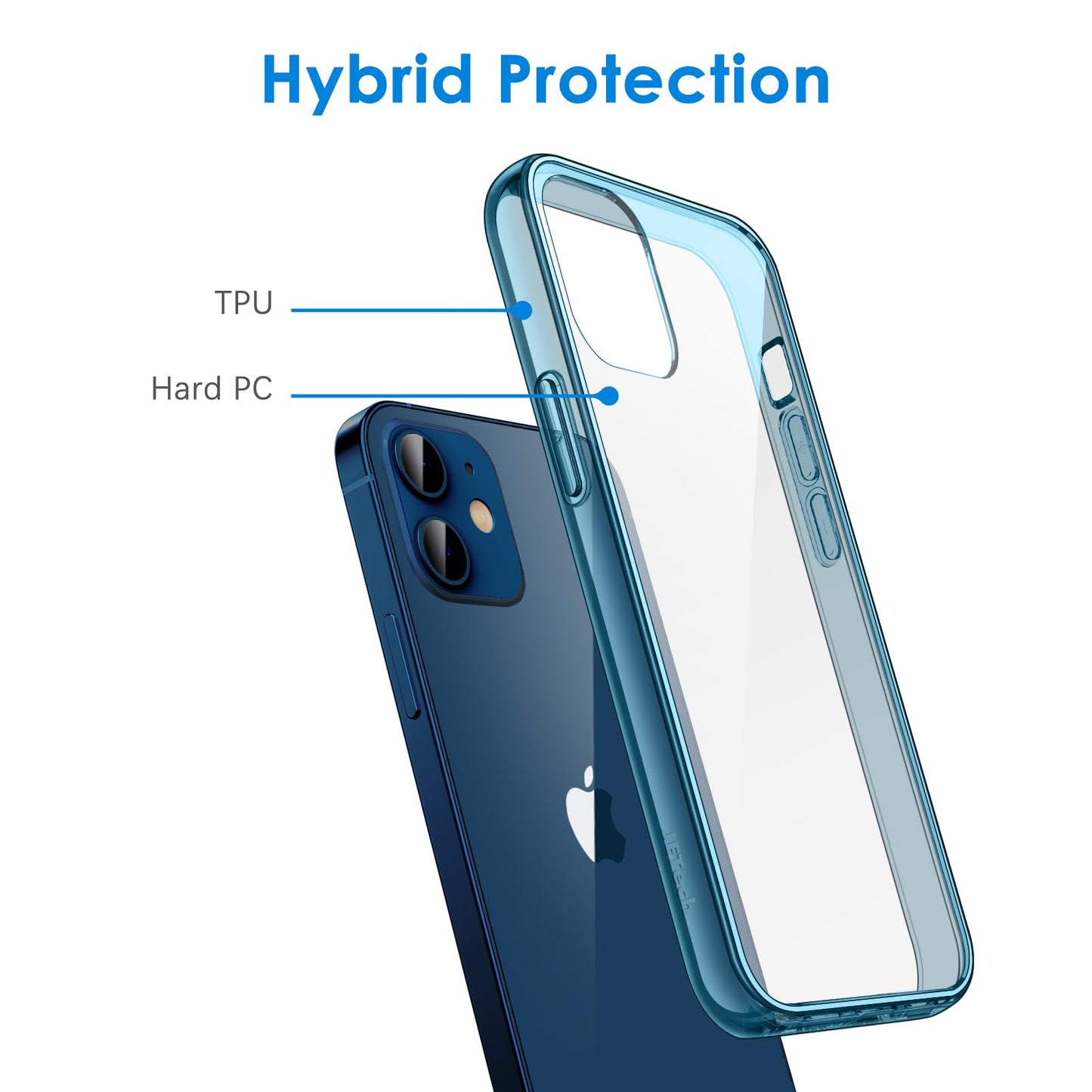 JETech Case for iPhone 12/12 Pro, Anti-Yellowing, Navy