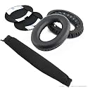 Geekria Replacement Ear Pads and Headband Cover Set for Bose QuietComfort QC2, QC15 Headphones, Repair Parts(Black)